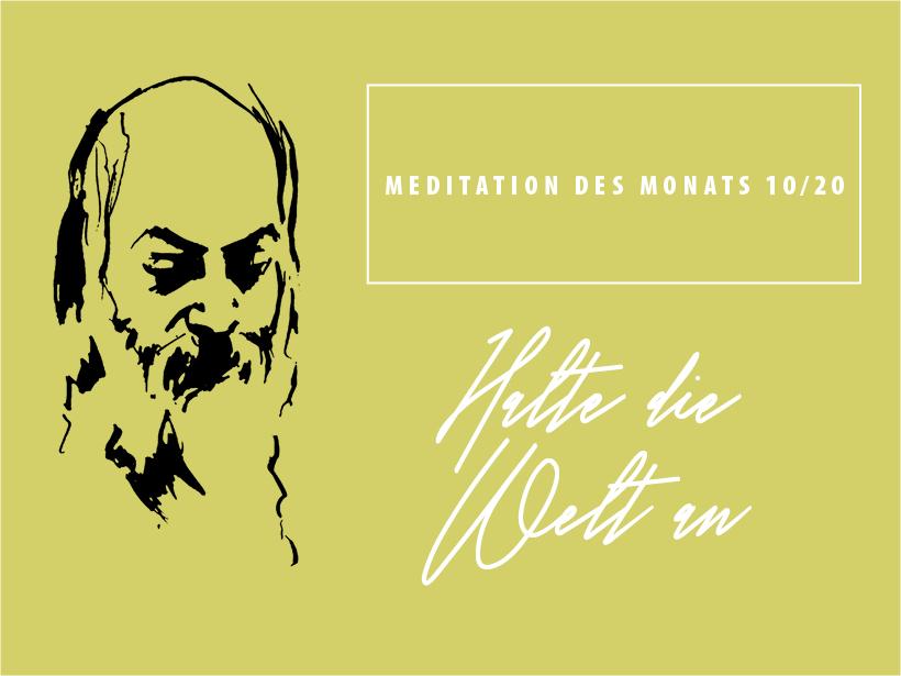 Meditation des Monats - Oktober 2020 Meditation des Monats - Oktober 2020